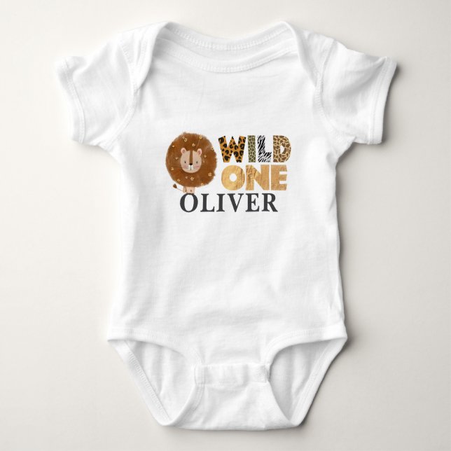 Body Para Bebé Wild One Cute Lion King (Anverso)