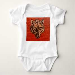 Body Para Bebé Wolf Head on Red