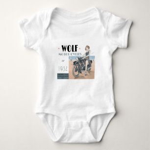 Body Para Bebé Wolf Motorcycle Baby Bodysuit
