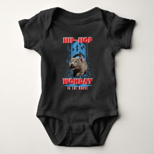 Body Para Bebé Wombat de Hip Hop Música Divertida Animal