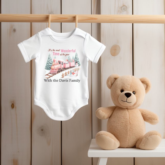 Body Para Bebé Wonderful Christmas Baby Bodysuit (Personalize this cute wonderful Christmas baby bodysuit. )