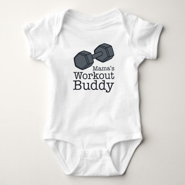 Body Para Bebé Workout Buddy de mamá (Anverso)
