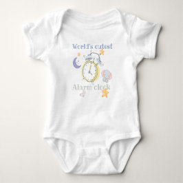 Body Para Bebé World's cutest alarm clock  - baby name on back 