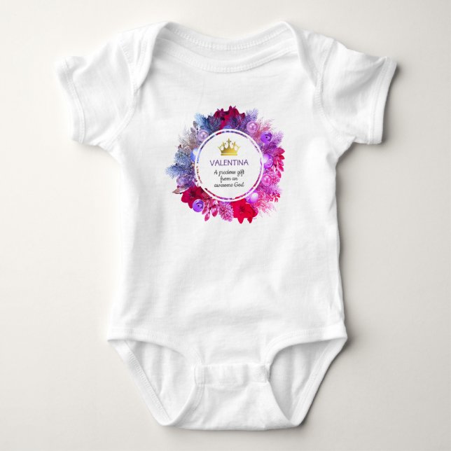 Body Para Bebé Wreath navidades | PRECIOSO REGALO DE UN DIOS INCR (Anverso)