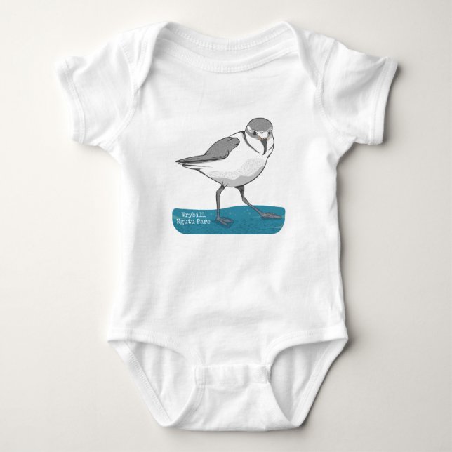 Body Para Bebé Wrybill New Zealand Bird (Anverso)