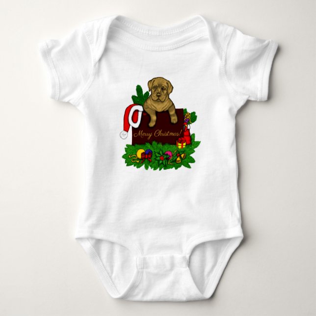 Body Para Bebé XMas Puppy (Anverso)