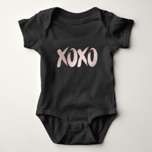 Body Para Bebé XOXO Rubor Pink   Guión de pincel con letra manual