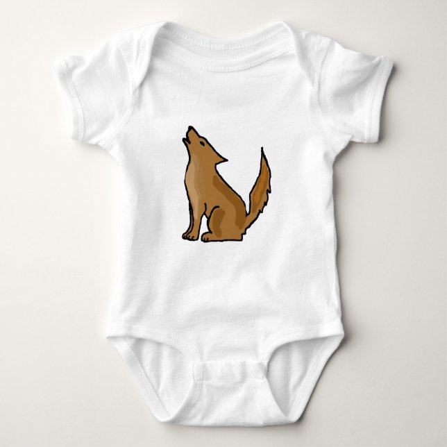 Body Para Bebé XX coyote impresionante del grito (Anverso)