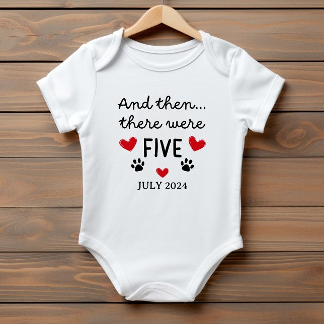 Body Para Bebé Y Luego Había Cinco Cuadros (Baby Announcement Cute Bodysuit)