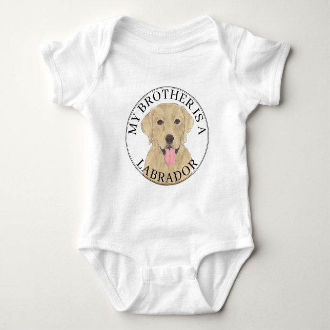 Body Para Bebé Yellow Labrador Dog (Anverso)