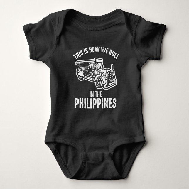 Body Para Bebé Yipni filipino - Diversión filipina (Anverso)