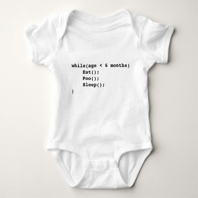 Body Para Bebé Yo como poo de I que duermo bebé programado (Anverso)