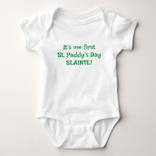 Body Para Bebé Yo primero el traje de bodysuit de St. Paddy