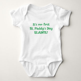 Body Para Bebé Yo primero el traje de bodysuit de St. Paddy