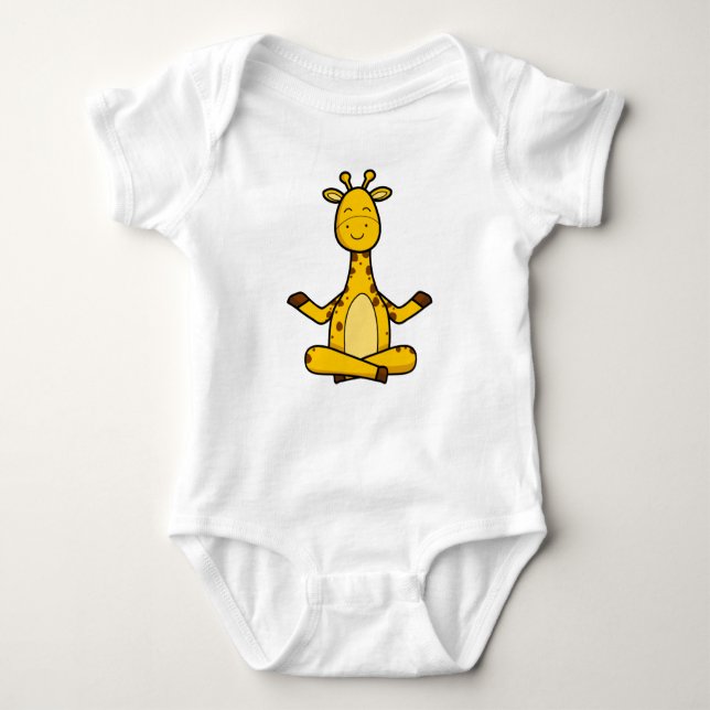 Body Para Bebé Yoga Giraffe Cute animal recién nacido (Anverso)