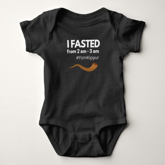 Body Para Bebé Yom Kippur Jewish Baby I Fasted (Anverso)