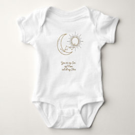 Body Para Bebé You are my Sun Moon and Stars Baby Bodysuit - Gold