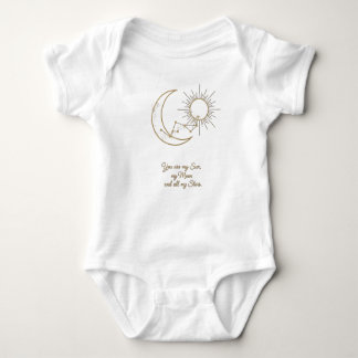 Body Para Bebé You are my Sun Moon and Stars Baby Bodysuit - Gold