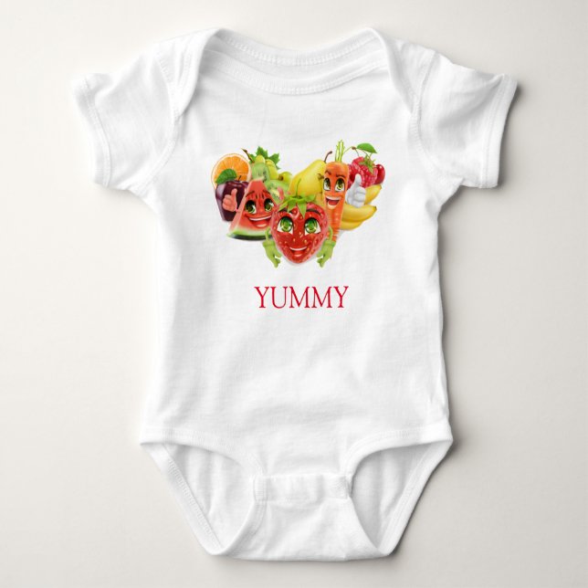 Body Para Bebé Yummy Fruits (Anverso)
