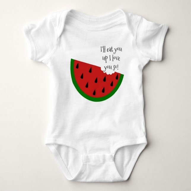 Body Para Bebé Yummy in my Tummy Watermelon Baby Shirt (Anverso)