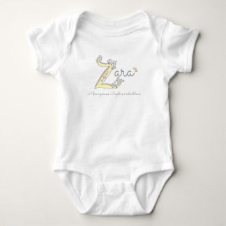 Body Para Bebé Zara chicas Z nombre significa personalizado tee