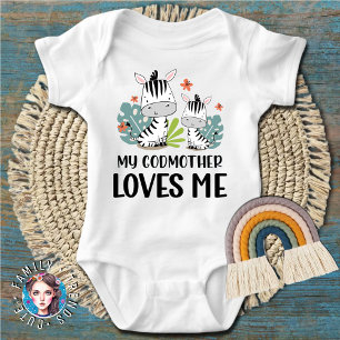 Body Para Bebé Zebra Mi padrina me ama