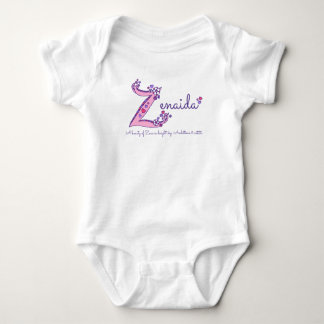 Body Para Bebé Zenaida chicas Z nombre personalizado tee