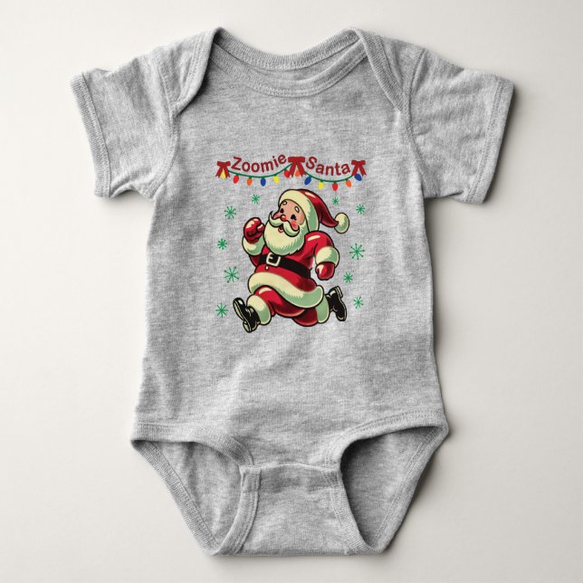 Body Para Bebé Zoomie Santa Navidades (Anverso)