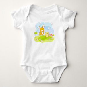 Body Para Bebé Zorrito y pollito bebé