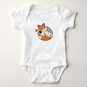 Body Para Bebé Zorro Durmiendo con Luna y Estrellas