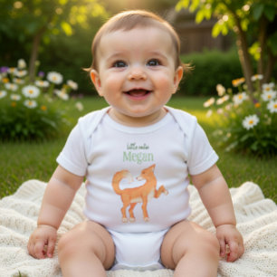 Body Para Bebé Zorro Lindo Nombre Personalizado "Pequeño Cariñoso