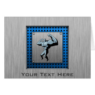 Bodybuilder metalizado cepillado de la mirada