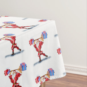 Bodybuilder Santa Navidades Regalos de manteles
