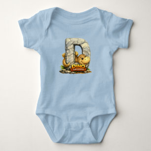 🦕💙 Bodysuit de jersey para bebé con alfabeto Din