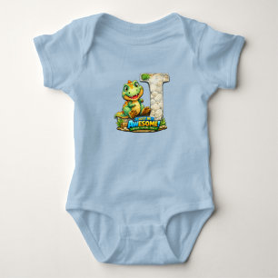 Bodysuit de Jersey para Bebé "J" de Alphabet Dino