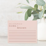 Bohemain Colors Earth Colors Boda Consejos y bueno<br><div class="desc">Tarjetas de consejo boda de terracota boho simples y limpias.</div>