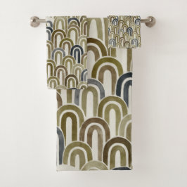 Bohemian arch fish scale painted pattern