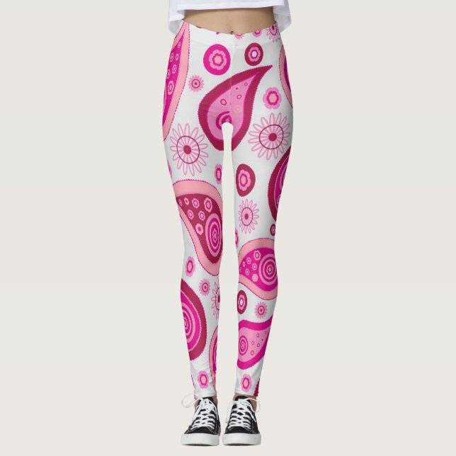 BOHEMIAN BOHO PAISLEY YOGA PANTALLA LEGGINS (Anverso)