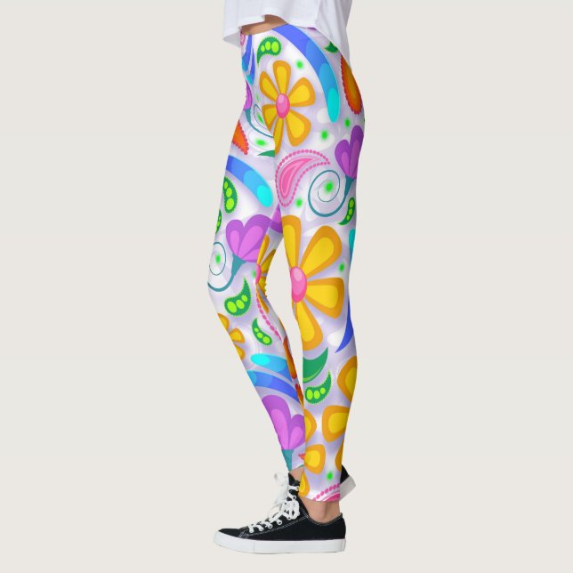 BOHEMIAN FLORAL BOHO YOGA PANTALLA LEGGINS (Izquierda)