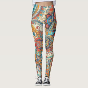 Bohemian Paisley no 10 Leggings