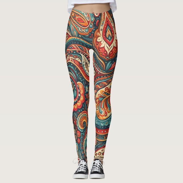 Bohemian Paisley no 5 Leggings (Anverso)