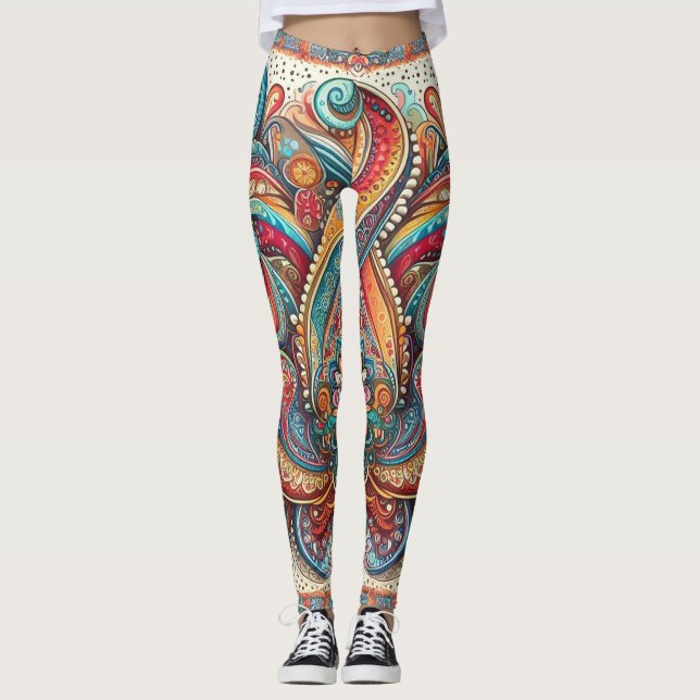 Bohemian Paisley no 6 Leggings (Anverso)