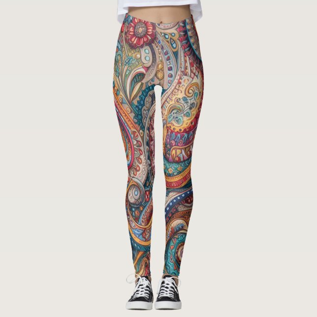 Bohemian Paisley no 7 Leggings (Anverso)