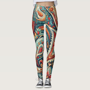 Bohemian Paisley no 8 Leggings