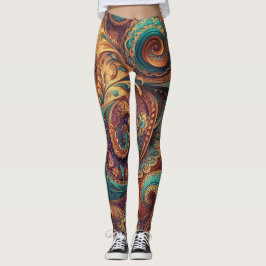Bohemian Paisley no 9 Leggings