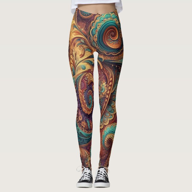 Bohemian Paisley no 9 Leggings (Anverso)