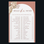 Bohemian preferiría un volante de juegos de ducha<br><div class="desc">Diseñado para coordinar con nuestra colección de hierbas Boho Terracotta Pampas, este estilo bohemio le gustaría que el juego de ducha de novias incluya el moderno y popular arco en tonos terracota. Para una personalización más avanzada de este diseño, por ejemplo, cambiar el diseño, el tamaño de letra o el...</div>
