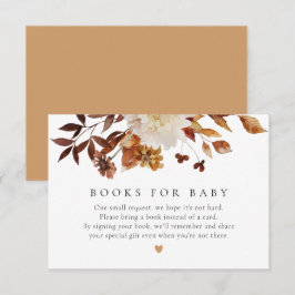Bohemias Fall Floral Books para tarjeta de solicit