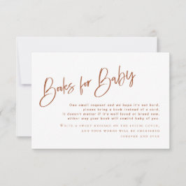 Bohemias Terracota Baby Shower Libros para bebé