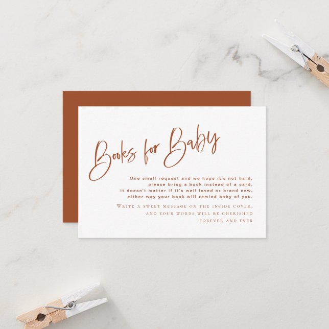 Bohemias Terracota Baby Shower Libros para bebé (Anverso/Reverso In Situ)